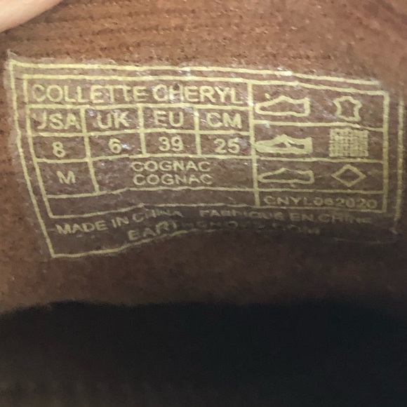 Earth Origins Ankle Boot Suede Leather Colette Cheryl Cognac Brown Size 8 - Picture 11 of 15